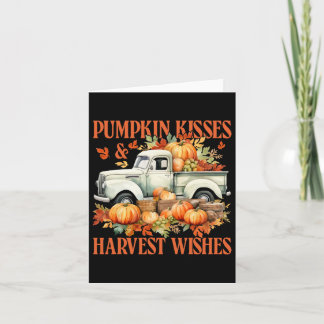Pumpkin Kisses And Harvest Wishes Farm Truck Thank Card