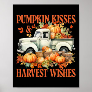 Pumpkin Kisses And Harvest Wishes Farm Truck Thank Poster
