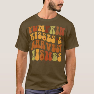 Pumpkin Kisses Harvest Wishes Fall Autumn Pumpkin  T-Shirt