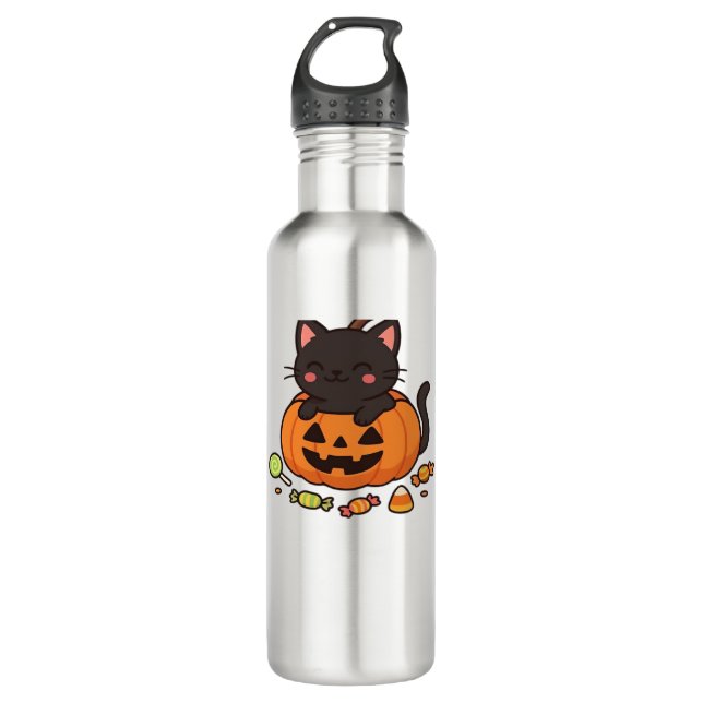 Pumpkin Kitty Parade Essential T-Shirt 710 Ml Water Bottle (Front)