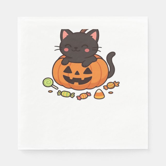 Pumpkin Kitty Parade Essential T-Shirt Napkin (Front)