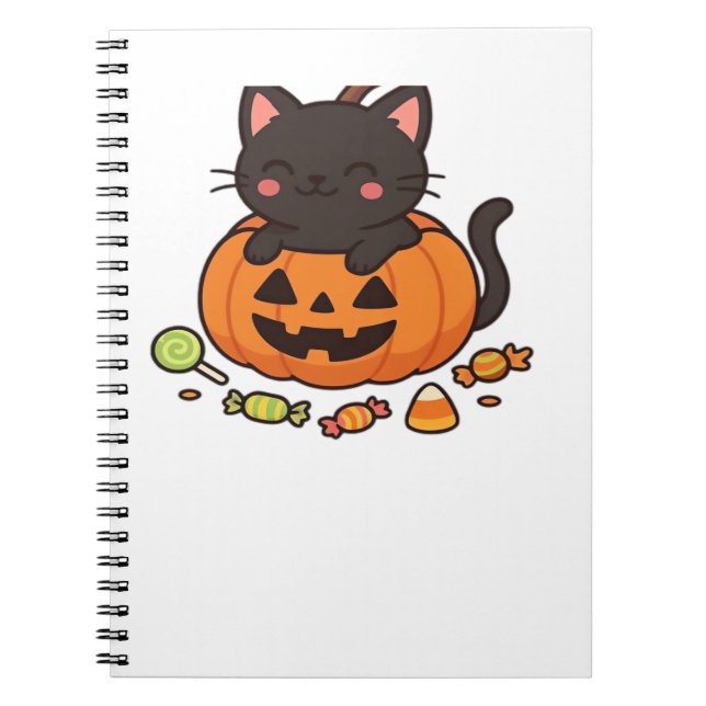 Pumpkin Kitty Parade Essential T-Shirt Notebook (Front)