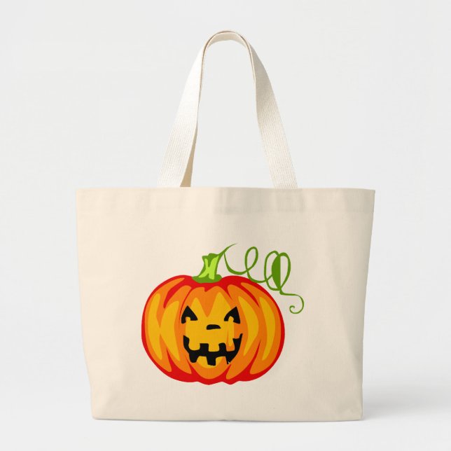 Pumpkin Large Tote Bag (Front)