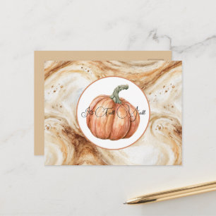 Pumpkin Latte Swirls Fall Y'all  Postcard