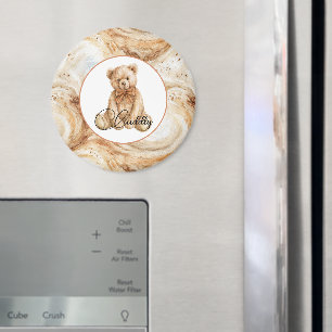 Pumpkin Latte Swirls Teddy Bear Magnet