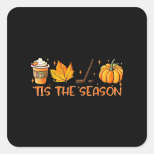Pumpkin Latte Tis The Season Fall Coffee Thanksgiv Square Sticker