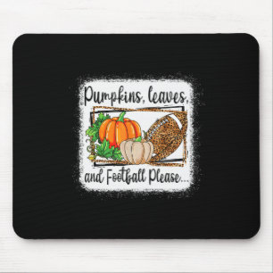Pumpkin Leaves And Football Please Leopard Fall Vi Mouse Pad