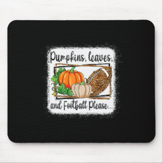 Pumpkin Leaves And Football Please Leopard Fall Vi Mouse Pad