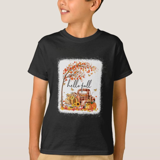 Pumpkin Leopard Hello Fall Happy Fall Y'all Fall S T-Shirt (Front)