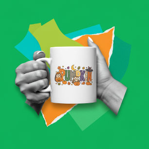 Pumpkin Letter Block Coffee Mug
