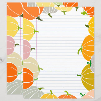 Pumpkin Lined Stationery