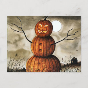 Pumpkin Man Postcard