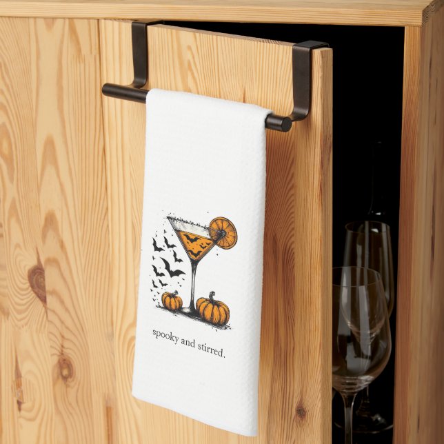 Pumpkin Martini Kitchen Towel (Thirds Fold)