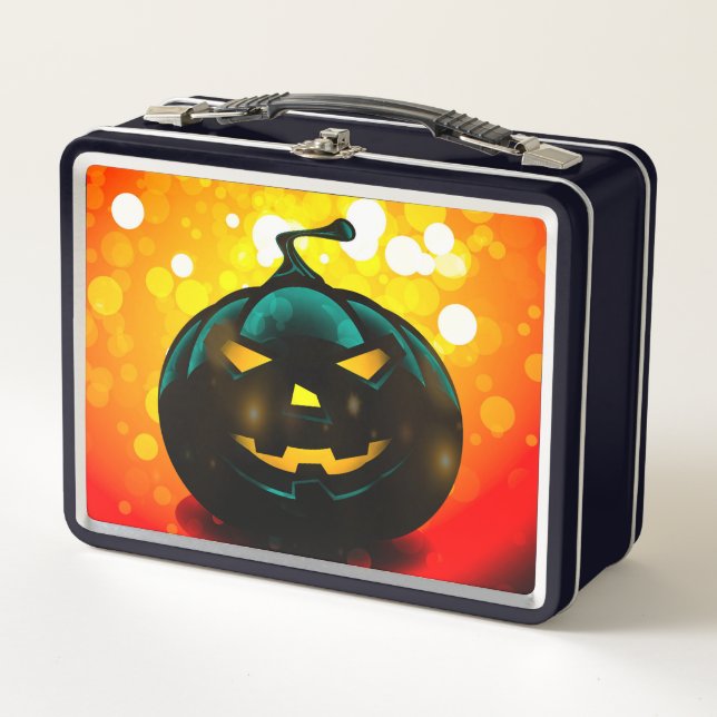 Pumpkin Metal Lunch Box (Front)