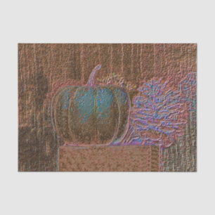Pumpkin Metallic Teal Gold Purple Fall Tissue Paper