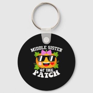 Pumpkin Middle Sister Of The Patch Fun Halloween Keychain