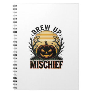 Pumpkin Mischief Shirt Vintage Halloween Graphic_1 Notebook