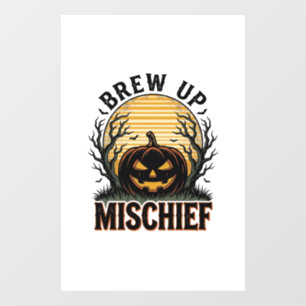 Pumpkin Mischief Shirt Vintage Halloween Graphic_1 Window Cling