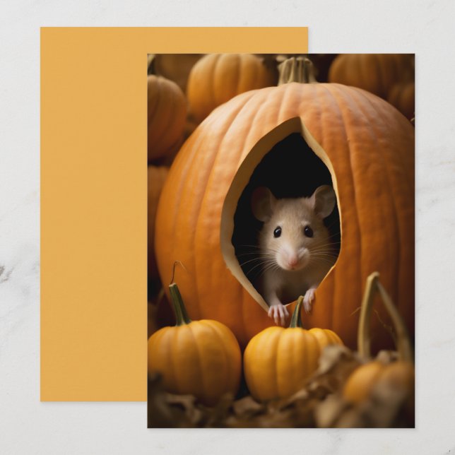 Pumpkin Mouse Invitation (Front/Back)