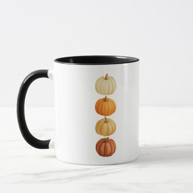 Pumpkin Mug  Cozy Autumn Coffee Cup for Fall  (Left)