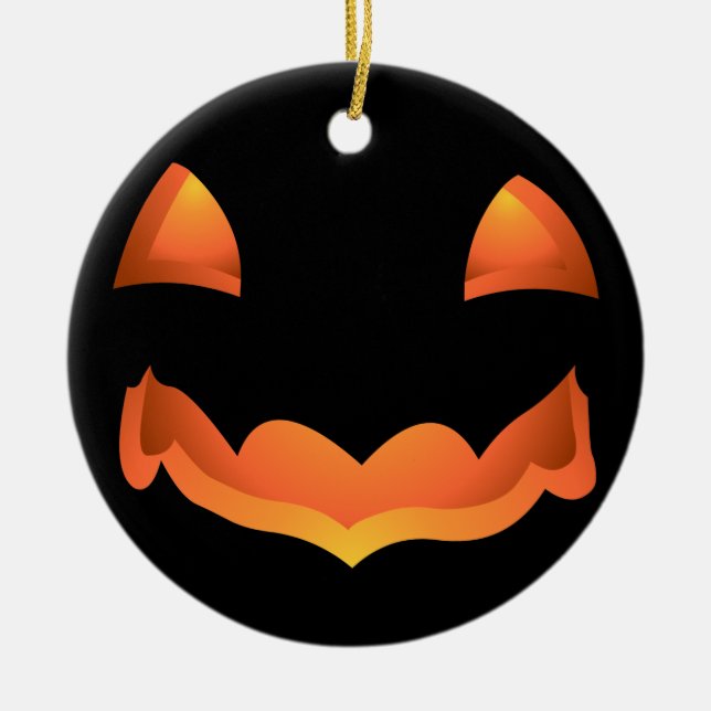 Pumpkin Napkins Personalized Halloween Napkins Ceramic Ornament (Front)