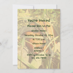 Pumpkin On The Vine Fall Nature Invitation