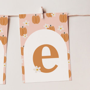 Pumpkin ONE "E" High Chair Banner Card