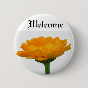 Pumpkin Orange 2 Inch Round Button