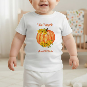 Pumpkin Orange Fall Baby Shower T-Shirt