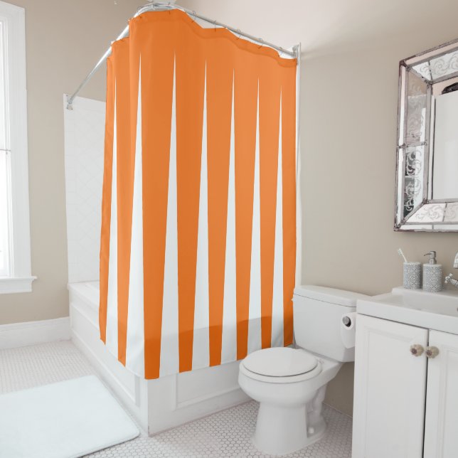 Pumpkin Orange Faux Pleated (In Situ)