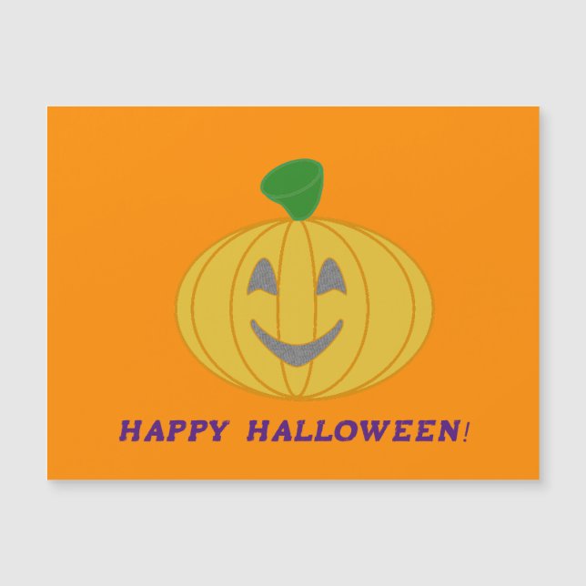 Pumpkin Orange Magnetic Card (Front)