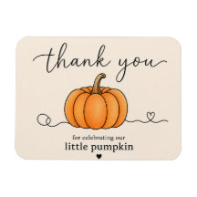 Pumpkin Orange Minimalist Thank You