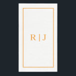 Pumpkin Orange Monogram Initial Fall Wedding Napkin<br><div class="desc">Designed with text template for monogrammed initials which you can customize!</div>