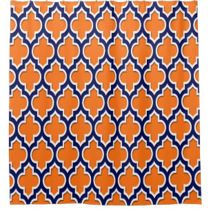 Pumpkin Orange Navy Blue White XL Moroccan #4DS