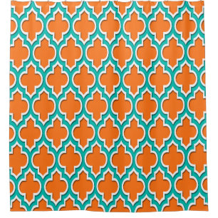 Pumpkin Orange Teal White XL Moroccan #4DS