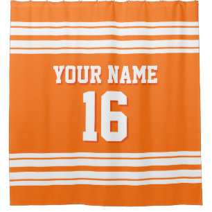 Pumpkin Orange with White Stripes Sports Jersey