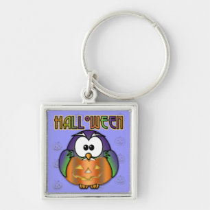 pumpkin owl keychain