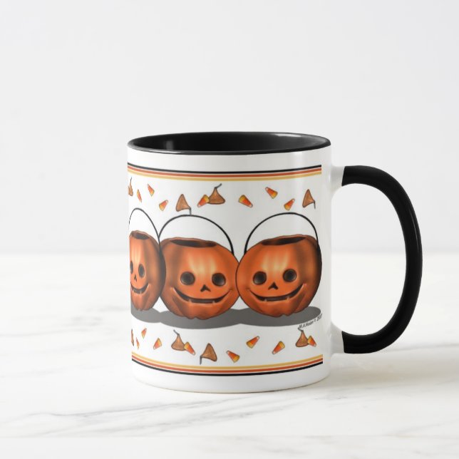 Pumpkin Pail Patch Halloween Mug (Right)