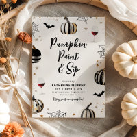 Pumpkin Paint and Sip Adult Halloween Wine Party