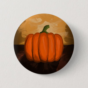 Pumpkin Painting 2 Inch Round Button
