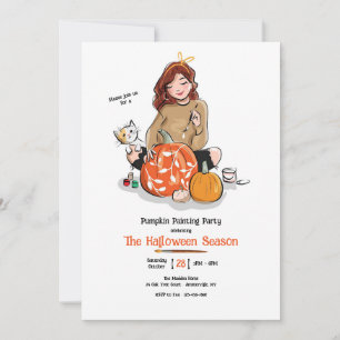 Pumpkin Painting Party Invitation