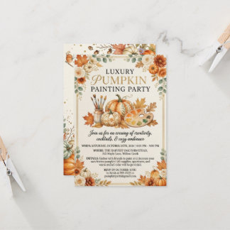 Pumpkin Painting Party Invitation 2026 Printable 