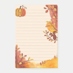 Pumpkin Pals & Squirrel Scribbles Post-it Notes