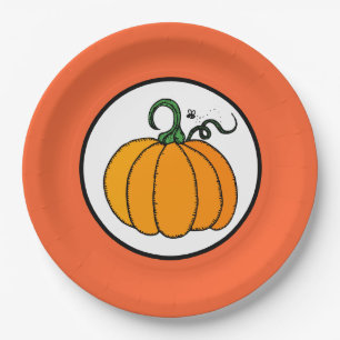 Pumpkin Paper Plate