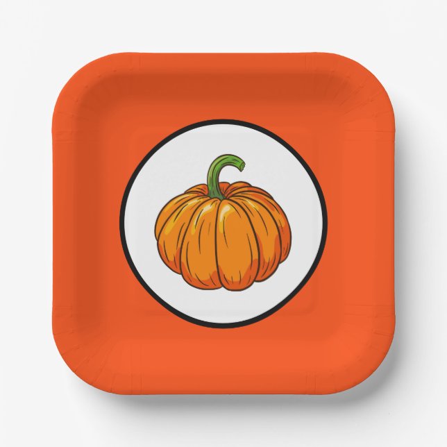 Pumpkin Paper Plate (Front)