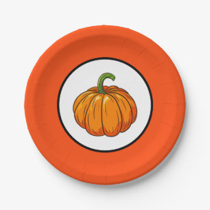 Pumpkin Paper Plate