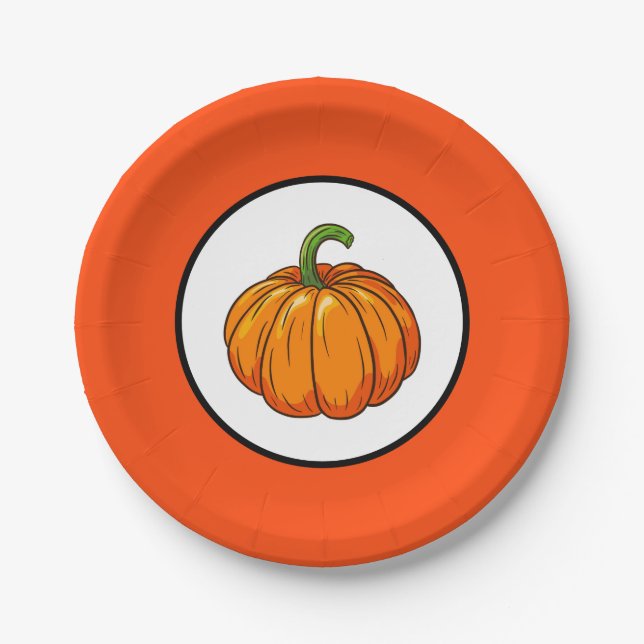 Pumpkin Paper Plate (Front)