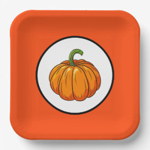 Pumpkin Paper Plate