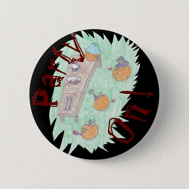 Pumpkin Party! 2 Inch Round Button (Front)