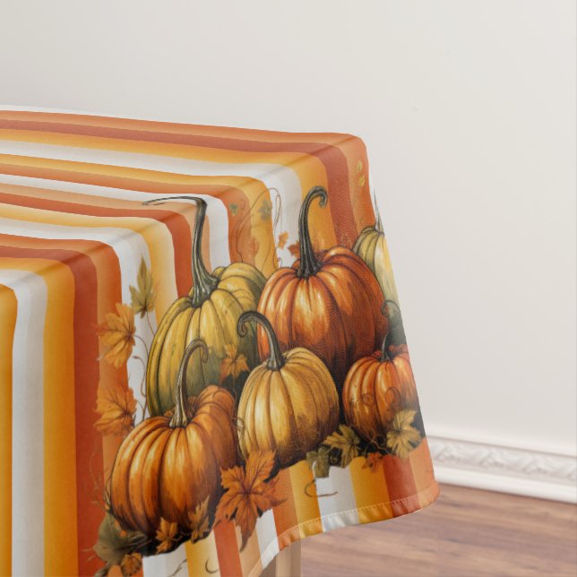 Pumpkin Party Halloween Thanksgiving Fall No5 Tablecloth (In Situ)